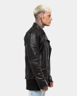 Saint Morta Roadhouse Leather Biker Jacket Black -Champions Style 02014157 YB001 normal 00042