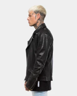 Saint Morta Roadhouse Leather Biker Jacket Black -Champions Style 02014157 YB001 normal 00043