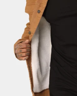 Saint Morta Sherpa Denim Jacket Tan/Cream -Champions Style 02016552 YT899 mens 90