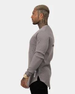 Saint Morta Icon Waffle Long Sleeve T-Shirt Grey/Black 12 Saint Morta Icon Waffle Long Sleeve T-Shirt Grey/Black -Champions Style 02021298 YQ029 mens 60