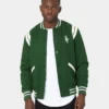 Saint Morta Alpha Varsity Jacket Green/White