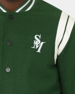 Saint Morta Alpha Varsity Jacket Green/White -Champions Style 02035320 YG636 mens 030