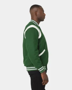 Saint Morta Alpha Varsity Jacket Green/White -Champions Style 02035320 YG636 mens 050
