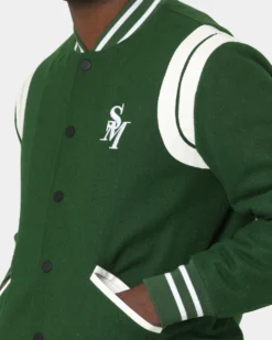 Saint Morta Alpha Varsity Jacket Green/White -Champions Style 02035320 YG636 mens 080