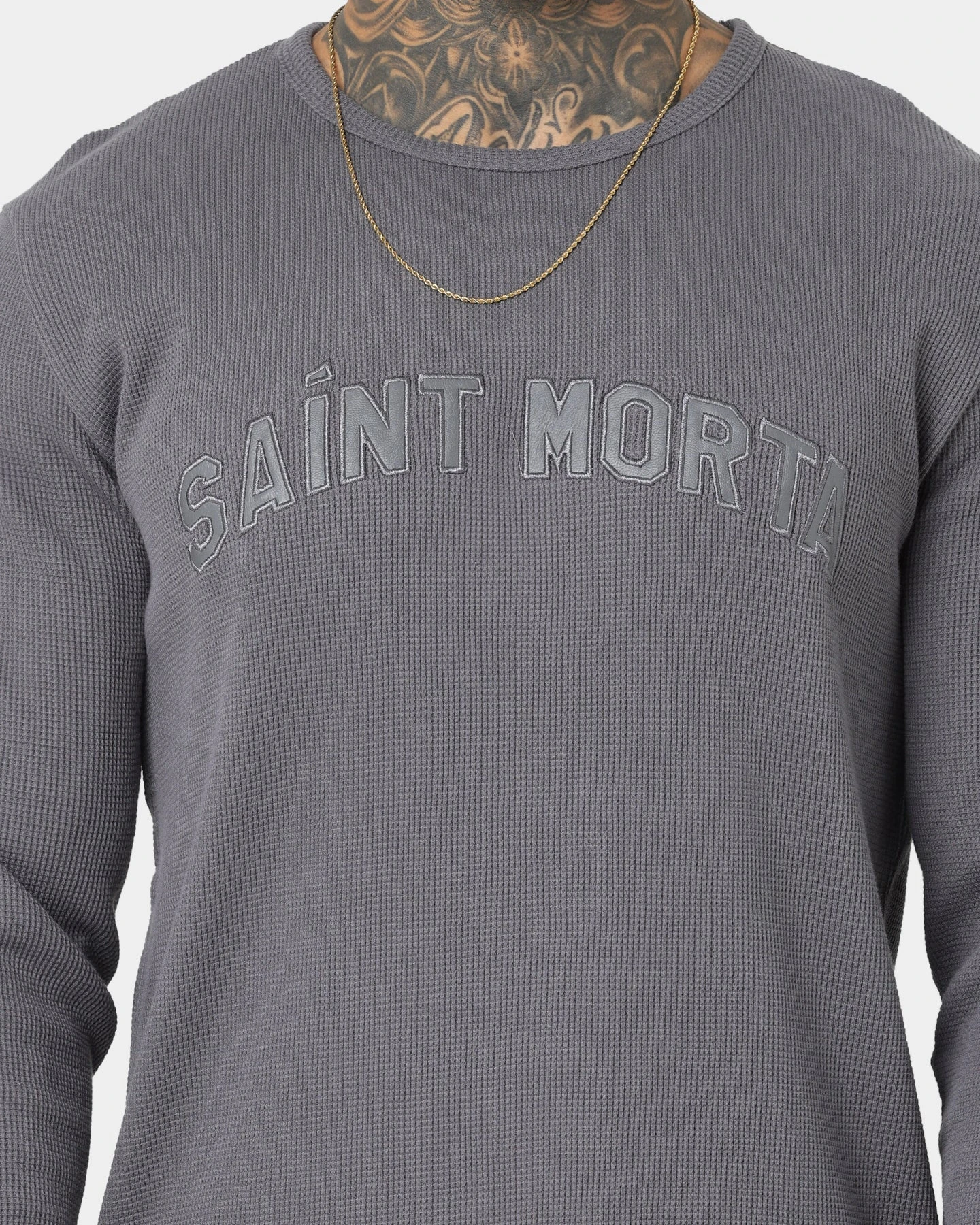 Saint Morta Kingdom Waffle Long Sleeve T-shirt Dark Grey 3 Saint Morta Kingdom Waffle Long Sleeve T-shirt Dark Grey - Image 3
