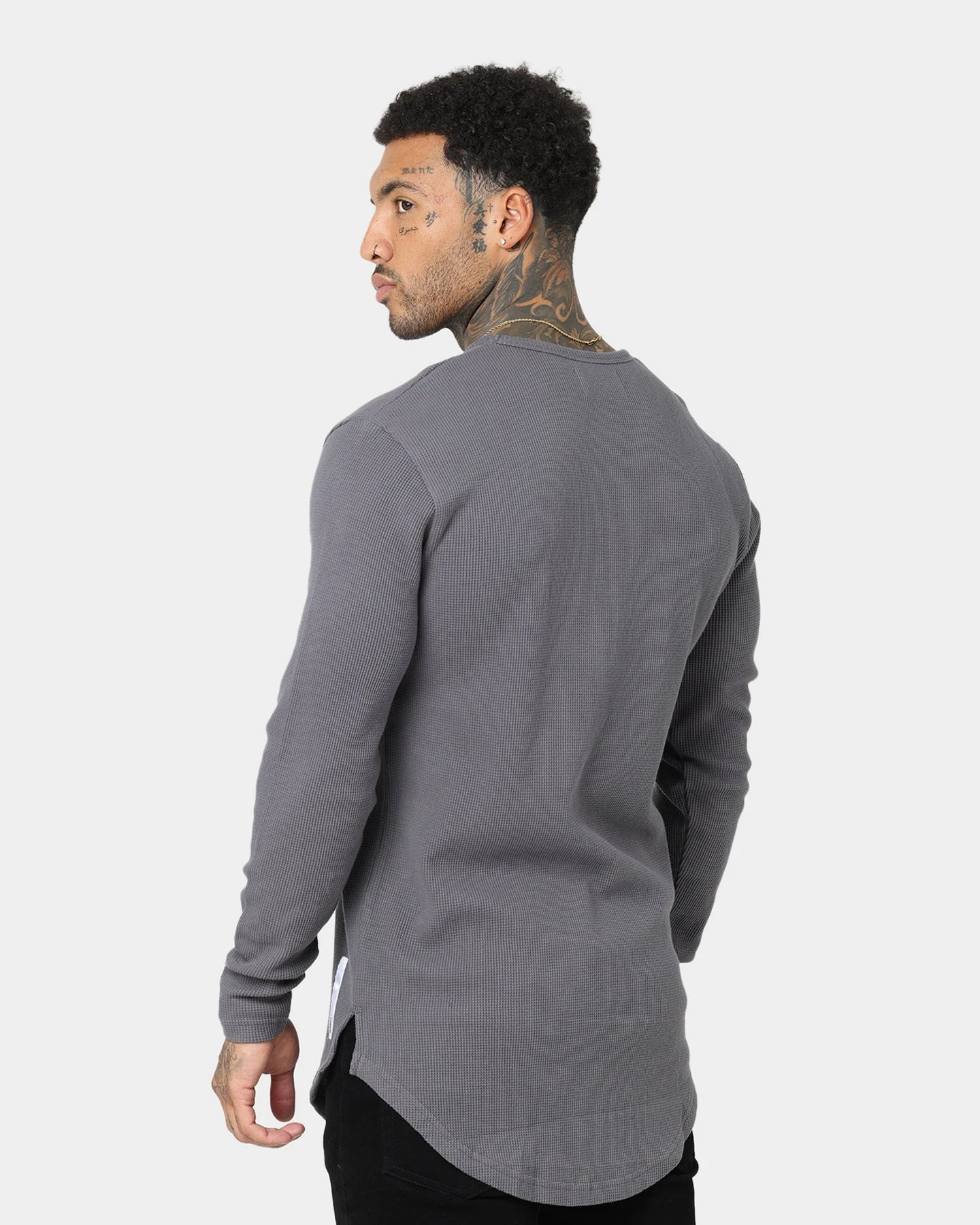 Saint Morta Kingdom Waffle Long Sleeve T-shirt Dark Grey 6 Saint Morta Kingdom Waffle Long Sleeve T-shirt Dark Grey - Image 6