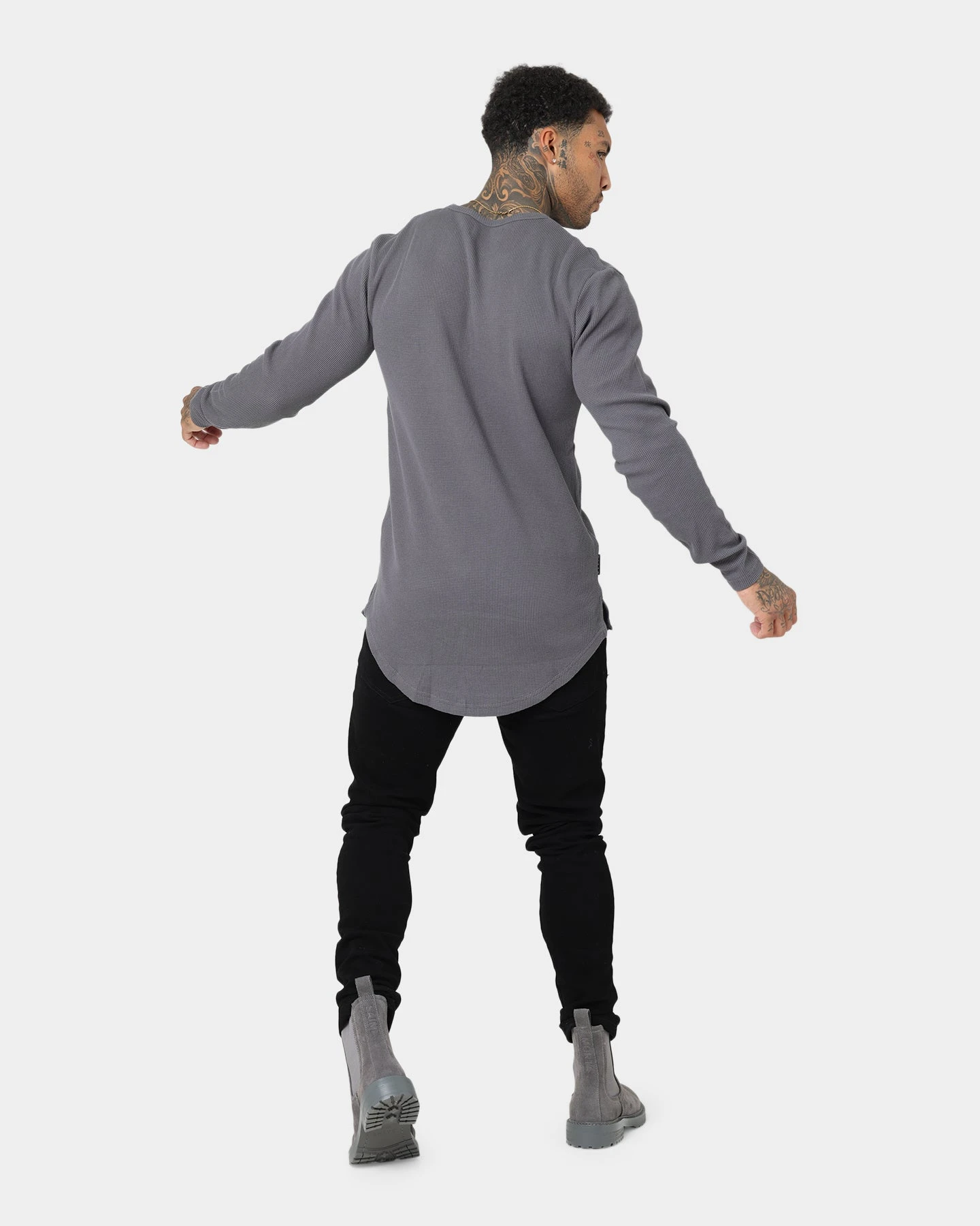 Saint Morta Kingdom Waffle Long Sleeve T-shirt Dark Grey 7 Saint Morta Kingdom Waffle Long Sleeve T-shirt Dark Grey - Image 7