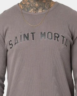 Saint Morta Kingdom Waffle Long Sleeve T-Shirt Dark Brown 9 Saint Morta Kingdom Waffle Long Sleeve T-Shirt Dark Brown -Champions Style 02035798 YD052 mens 003