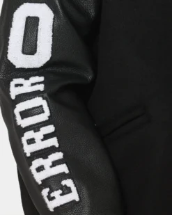 The Anti Order Dead Pixel Leather Varsity Jacket Black/White 20 The Anti Order Dead Pixel Leather Varsity Jacket Black/White -Champions Style 02036101 YB012 mens 0100