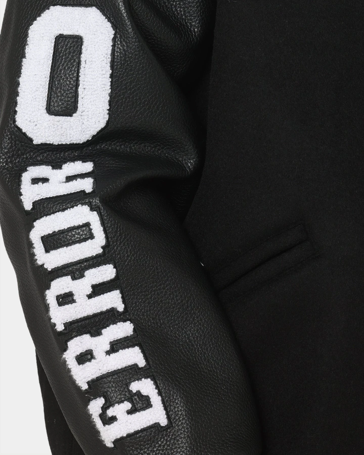 The Anti Order Dead Pixel Leather Varsity Jacket Black/White 10 The Anti Order Dead Pixel Leather Varsity Jacket Black/White - Image 10