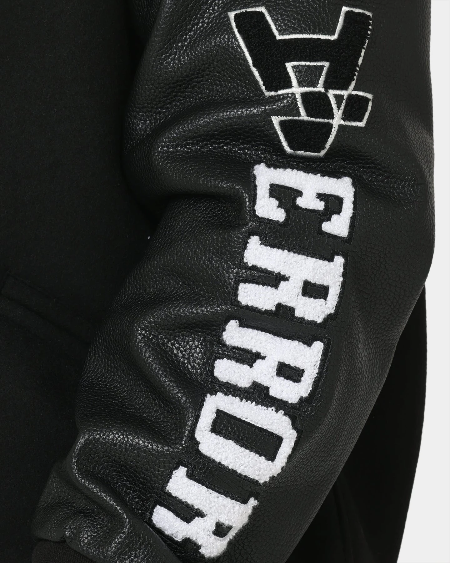 The Anti Order Dead Pixel Leather Varsity Jacket Black/White 9 The Anti Order Dead Pixel Leather Varsity Jacket Black/White - Image 9