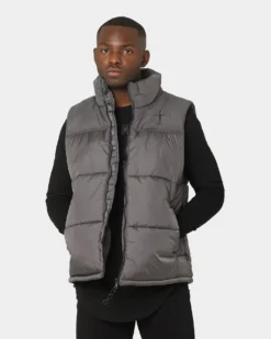 Saint Morta Kingdom Puffer Vest Dark Grey