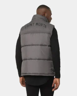 Saint Morta Kingdom Puffer Vest Dark Grey 15 Saint Morta Kingdom Puffer Vest Dark Grey -Champions Style 02036104 YD030 mens 070