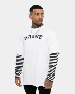 Saint Morta Jail Layered Long Sleeve T-Shirt White/Black