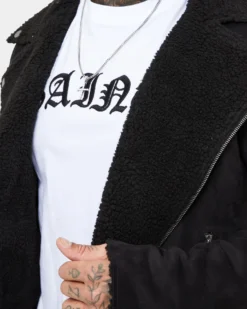 Saint Morta Imperial Sherpa Biker Jacket Black -Champions Style 02036166 YB001 mens 070