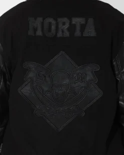 Saint Morta Graveyard Varsity Jacket Black/Black 13 Saint Morta Graveyard Varsity Jacket Black/Black -Champions Style 02036170 YB015 mens 050