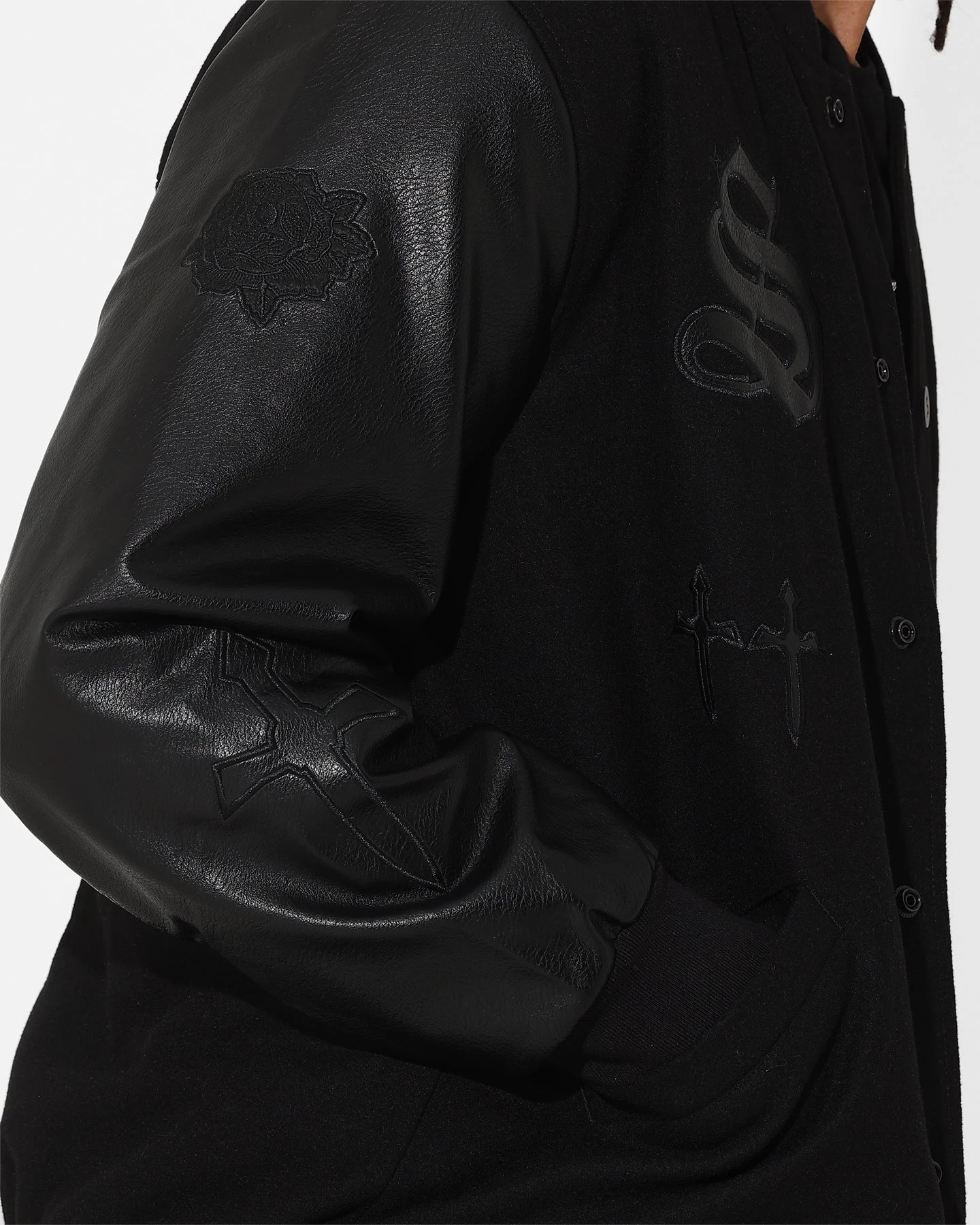 Saint Morta Graveyard Varsity Jacket Black/Black 9 Saint Morta Graveyard Varsity Jacket Black/Black - Image 9