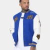 Saint Morta Graveyard Varsity Jacket Royal