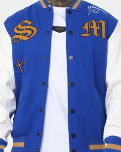 Saint Morta Graveyard Varsity Jacket Royal -Champions Style 02036170 YR400 mens 040