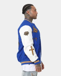 Saint Morta Graveyard Varsity Jacket Royal -Champions Style 02036170 YR400 mens 060