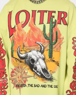 Loiter Rodeo Long Sleeve T-Shirt Yellow -Champions Style 02036351 YY001 mens 0030