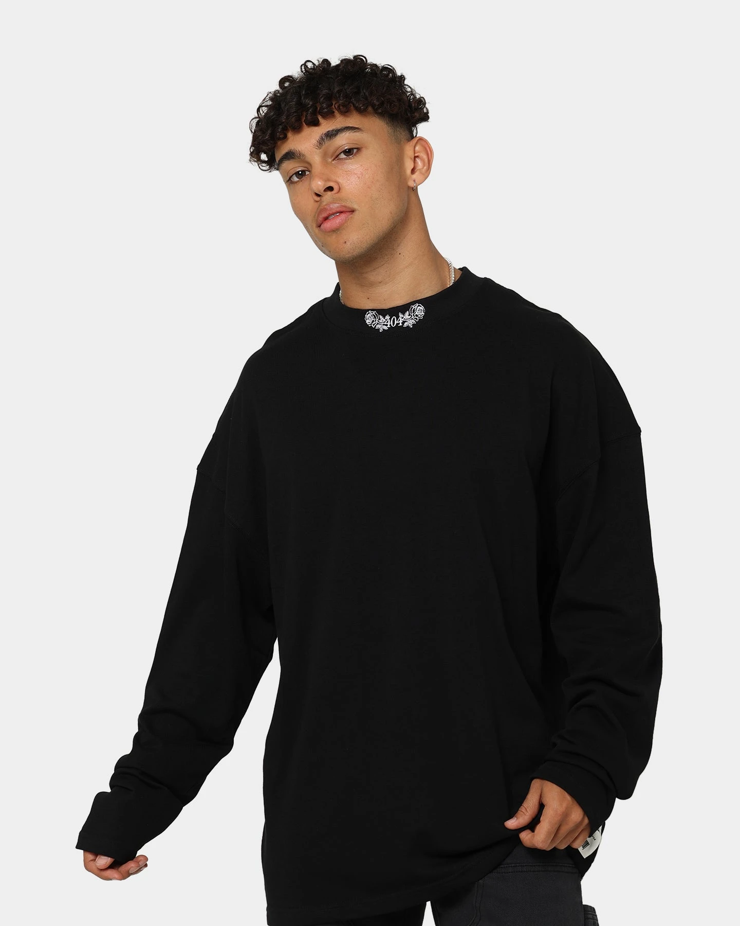 404 High Neck Long Sleeve T-Shirt Black 3 404 High Neck Long Sleeve T-Shirt Black - Image 3