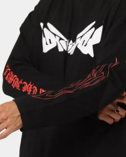 Loiter Cyber Long Sleeve T-Shirt Black -Champions Style 02037926 YB001 mens 0090