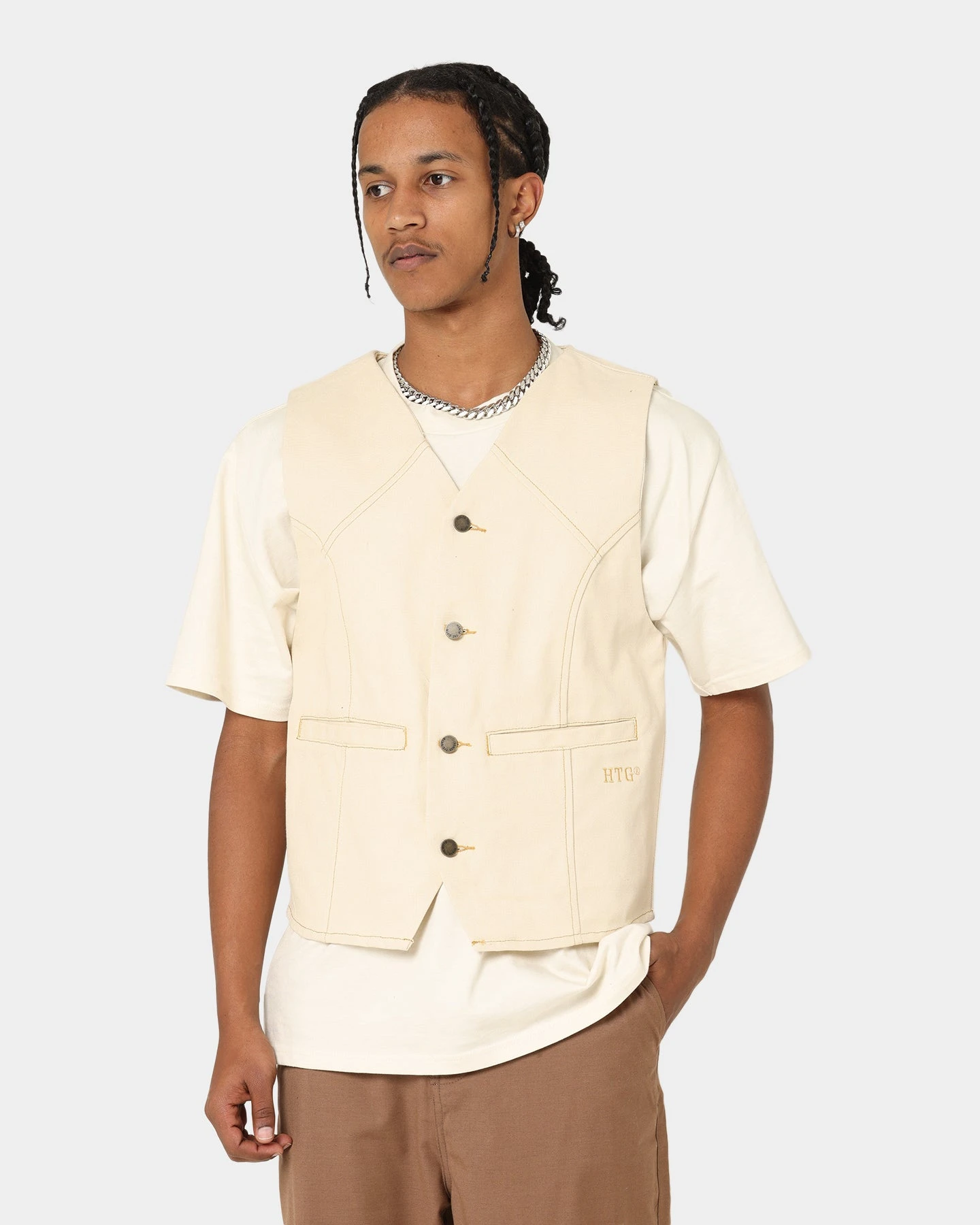 Honor The Gift Fairfax Vest Cream 2 Honor The Gift Fairfax Vest Cream - Image 2