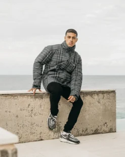 Saint Morta Mercy Merci Plaid Jacket Black -Champions Style 02039327 YB001 mens 0115