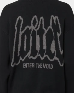 Loiter Void Knit Sweater Black -Champions Style 02039718 YB001 mens 0050