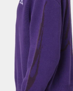 Loiter Void Knit Sweater Purple -Champions Style 02039718 YP200 mens 00100