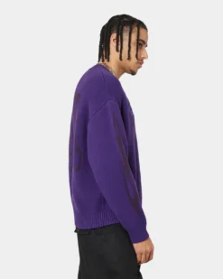 Loiter Void Knit Sweater Purple -Champions Style 02039718 YP200 mens 0060
