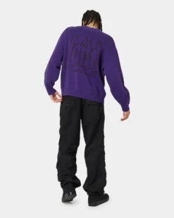 Loiter Void Knit Sweater Purple -Champions Style 02039718 YP200 mens 0080