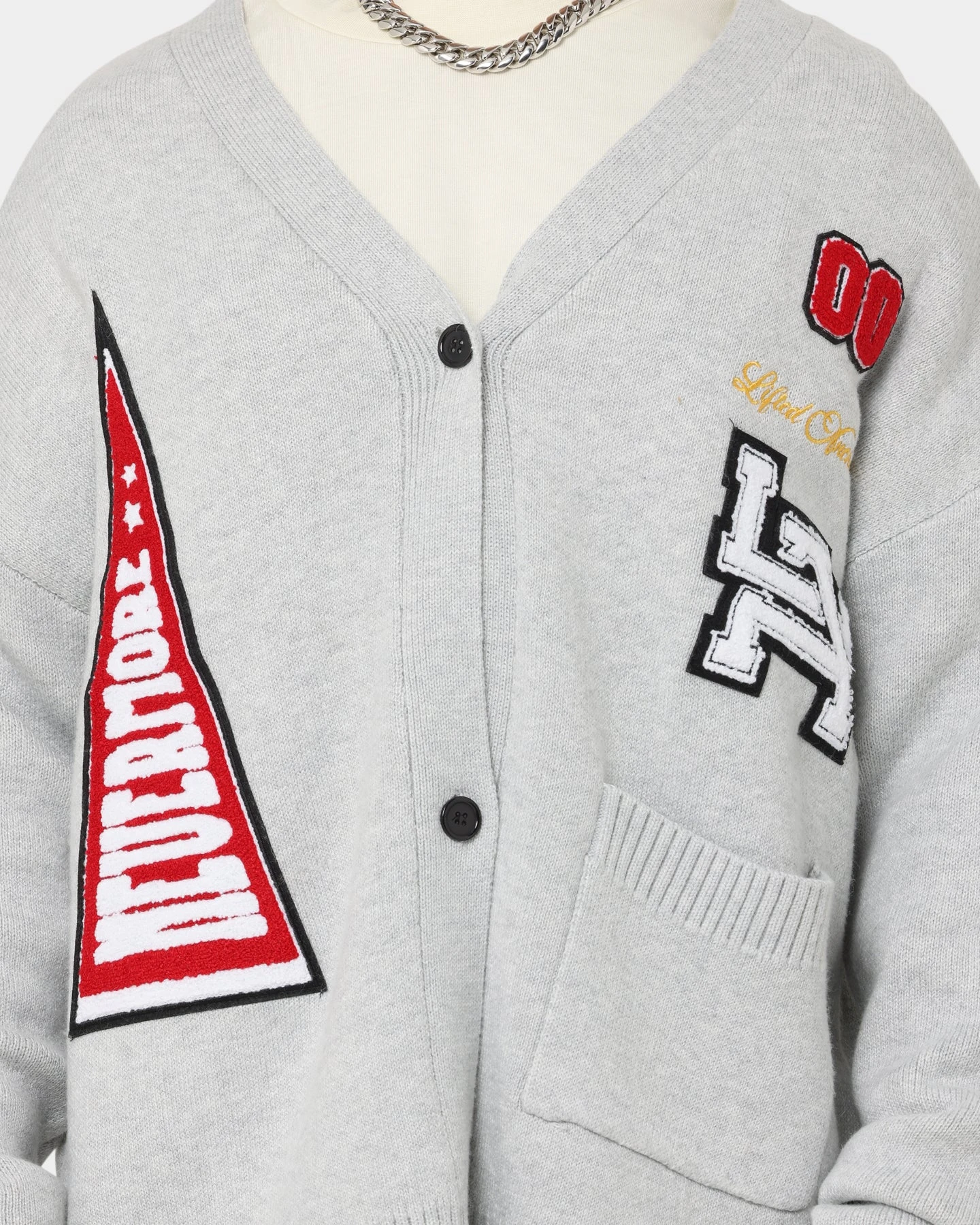 Lifted Anchors "Honors" Cardigan Light Grey 4 Lifted Anchors "Honors" Cardigan Light Grey - Image 4