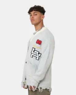 Lifted Anchors "Honors" Cardigan Light Grey 16 Lifted Anchors "Honors" Cardigan Light Grey -Champions Style 02039779 YL210 mens 0070