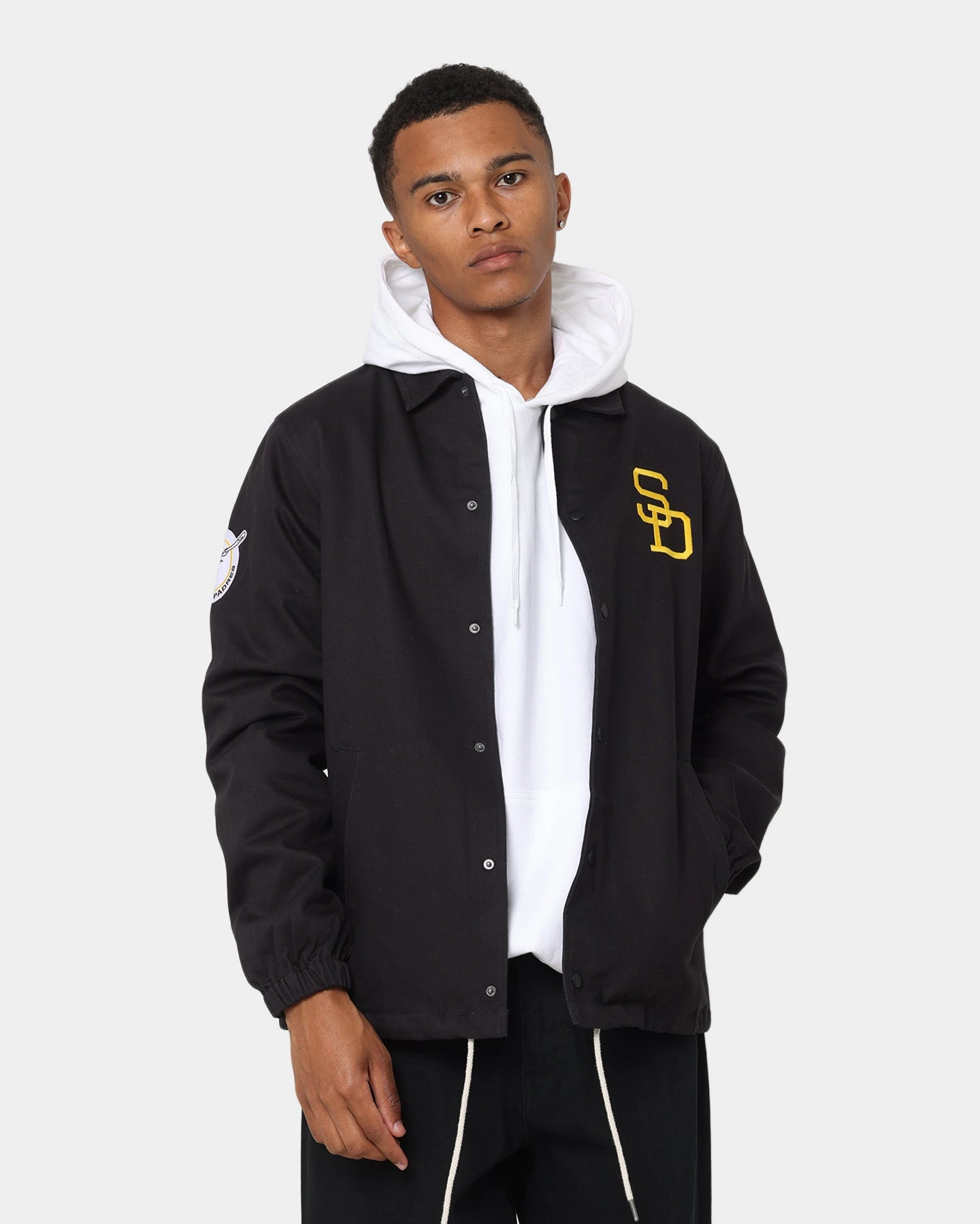 New Era San Diego Padres Heritage Coach Jacket Black 1 New Era San Diego Padres Heritage Coach Jacket Black