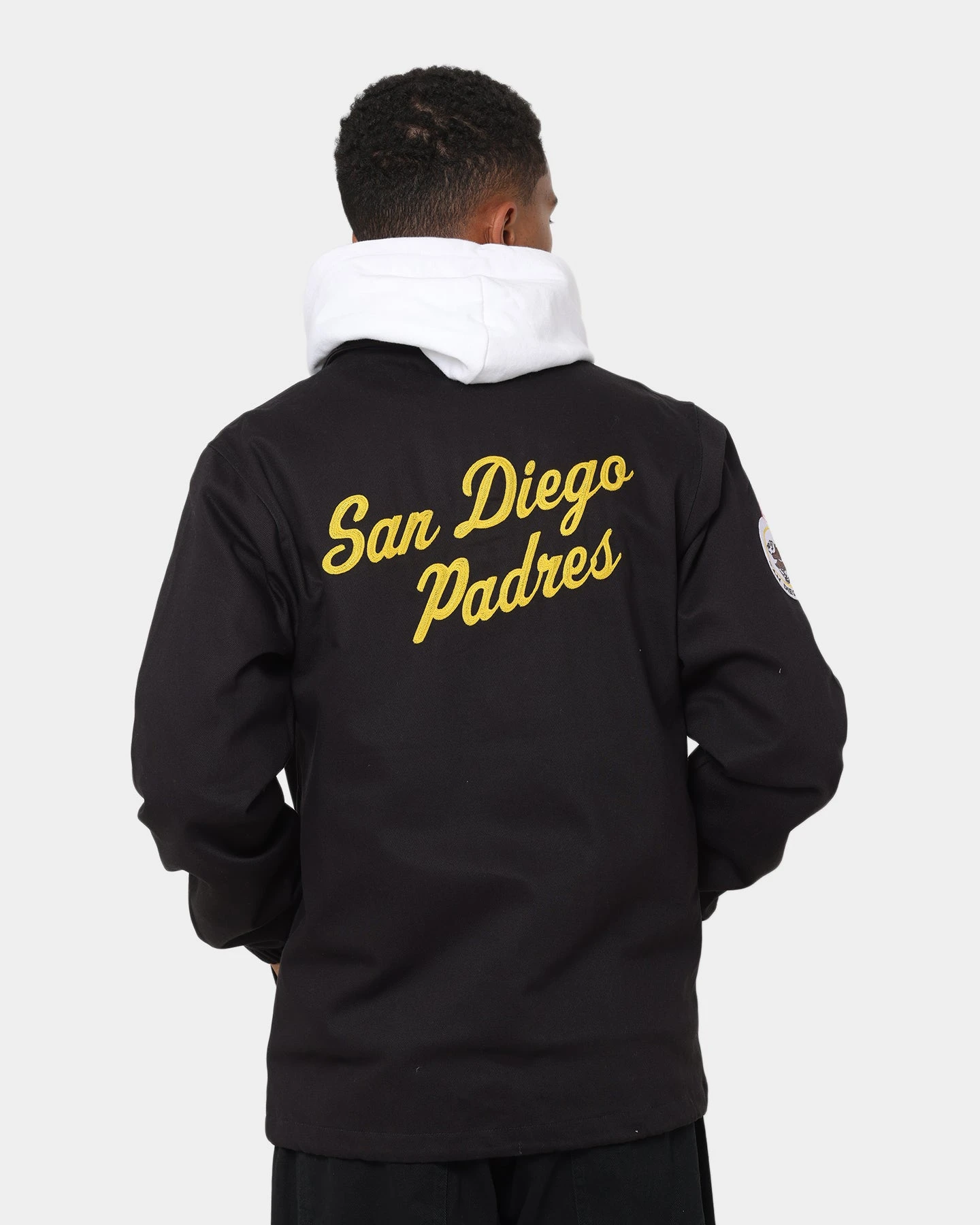 New Era San Diego Padres Heritage Coach Jacket Black 2 New Era San Diego Padres Heritage Coach Jacket Black - Image 2