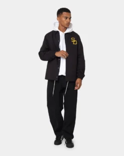 New Era San Diego Padres Heritage Coach Jacket Black 12 New Era San Diego Padres Heritage Coach Jacket Black -Champions Style 02039930 YB001 mens 030