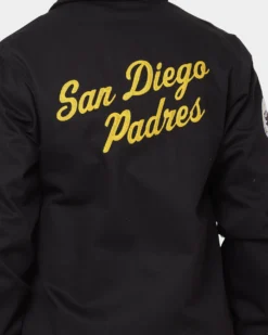 New Era San Diego Padres Heritage Coach Jacket Black 14 New Era San Diego Padres Heritage Coach Jacket Black -Champions Style 02039930 YB001 mens 050