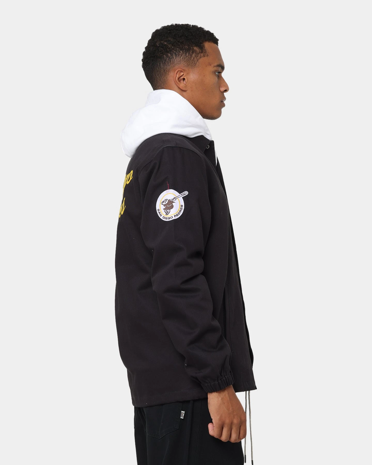 New Era San Diego Padres Heritage Coach Jacket Black 6 New Era San Diego Padres Heritage Coach Jacket Black - Image 6