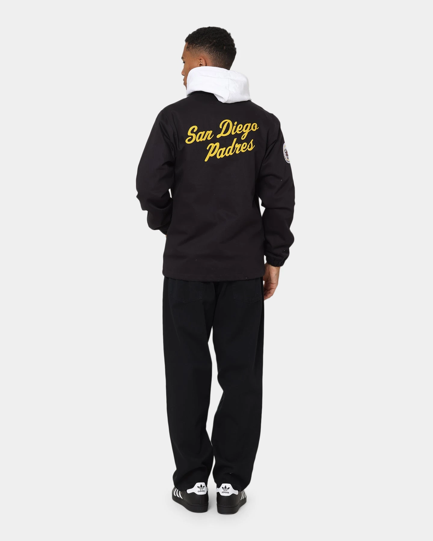 New Era San Diego Padres Heritage Coach Jacket Black 8 New Era San Diego Padres Heritage Coach Jacket Black - Image 8