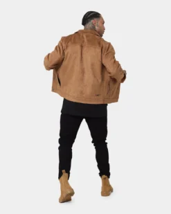 Saint Morta Faux Suede Trucker Jacket Tan -Champions Style 02040094 YT001 mens 070