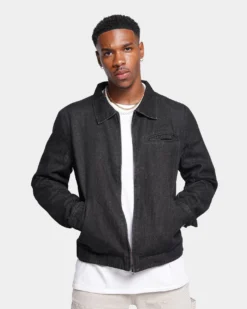 XXIII Oliver Washed Denim Jacket Black -Champions Style 02040148 YB001 mens 0030 d0c8be21 576b 4100 aad8 6bba62e795bf