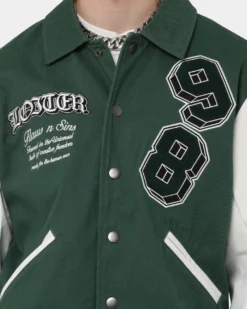 Loiter Human Varsity Jacket Green -Champions Style 02040749 YG600 mens 0040