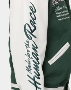 Loiter Human Varsity Jacket Green -Champions Style 02040749 YG600 mens 0090
