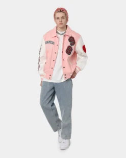 Loiter Human Varsity Jacket Pink 14 Loiter Human Varsity Jacket Pink -Champions Style 02040749 YP001 mens 0030