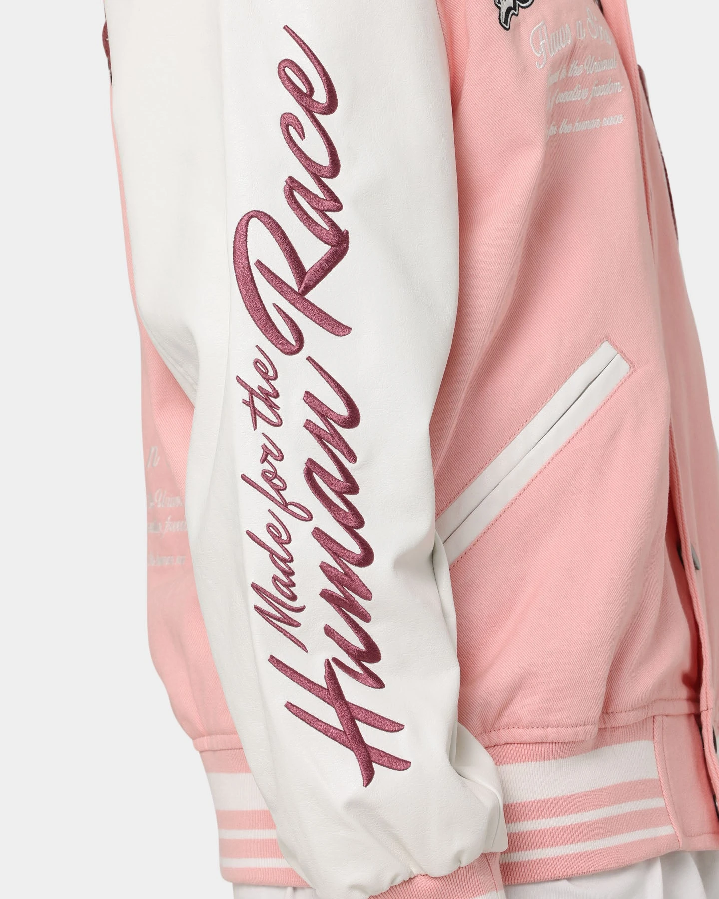 Loiter Human Varsity Jacket Pink 10 Loiter Human Varsity Jacket Pink - Image 10