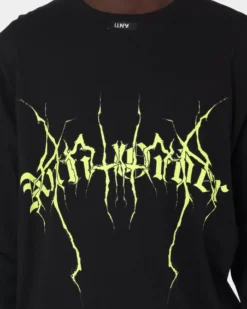 The Anti Order Youthquake Legion Long Sleeve T-Shirt Black/Green -Champions Style 02040752 YB020 mens 030