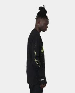 The Anti Order Youthquake Legion Long Sleeve T-Shirt Black/Green -Champions Style 02040752 YB020 mens 050