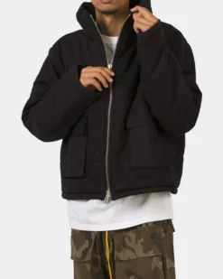 MNML Cropped Puffer Jacket Vintage Black -Champions Style 02040845 YV009 mens 0060